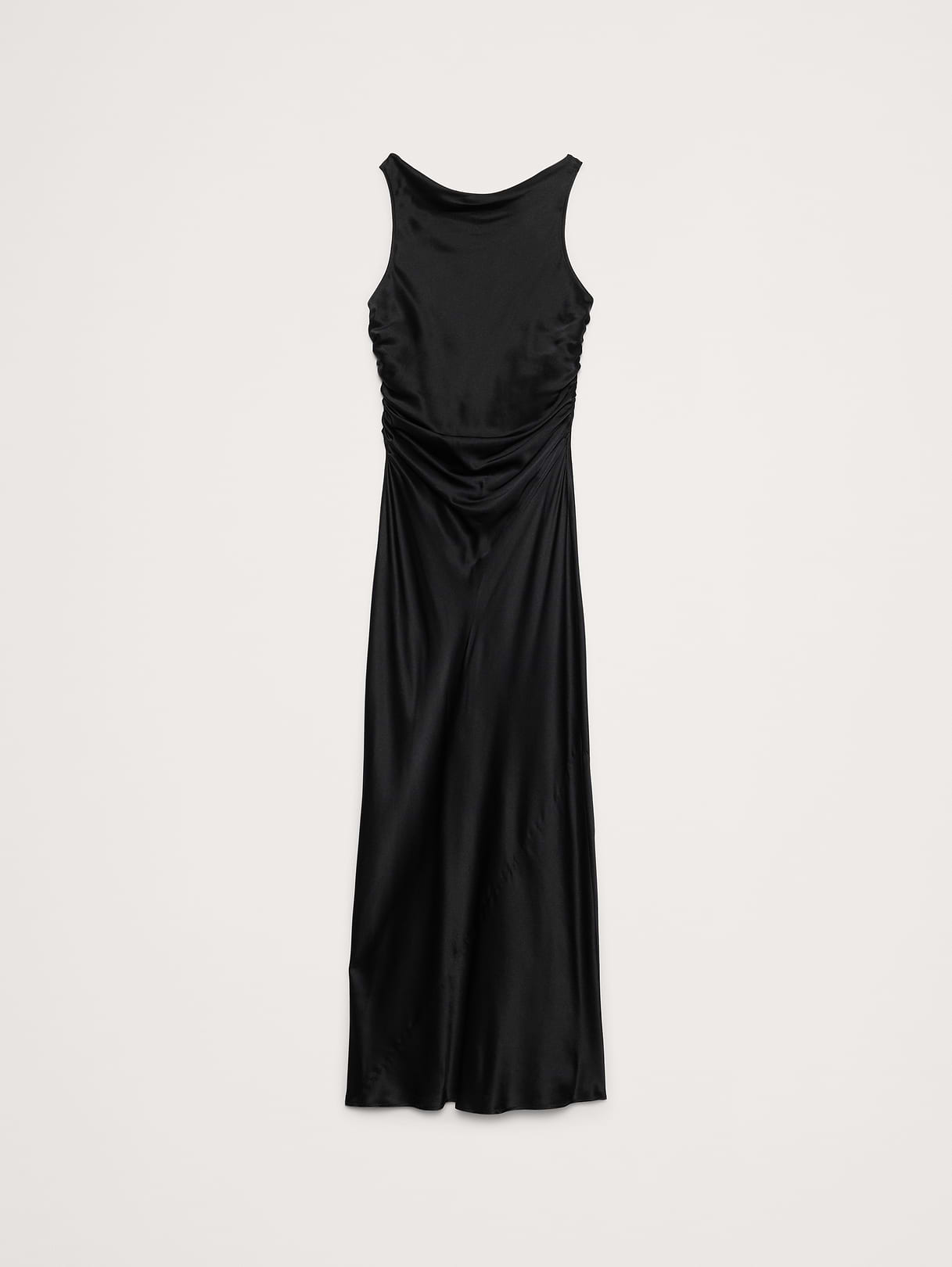 Silk Cowl-Neck Gown - Black