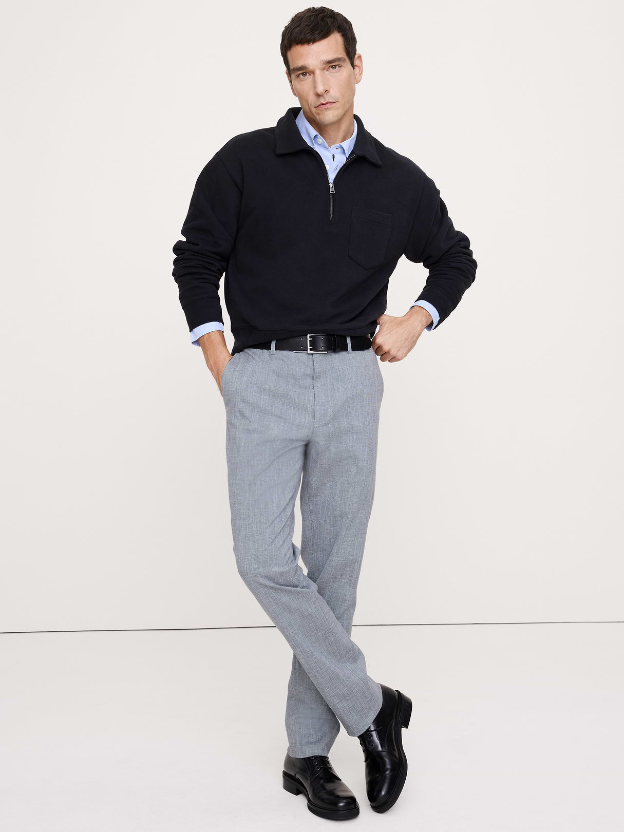 Slim Wrinkle-Resistant Dress Pant - Blue Gray