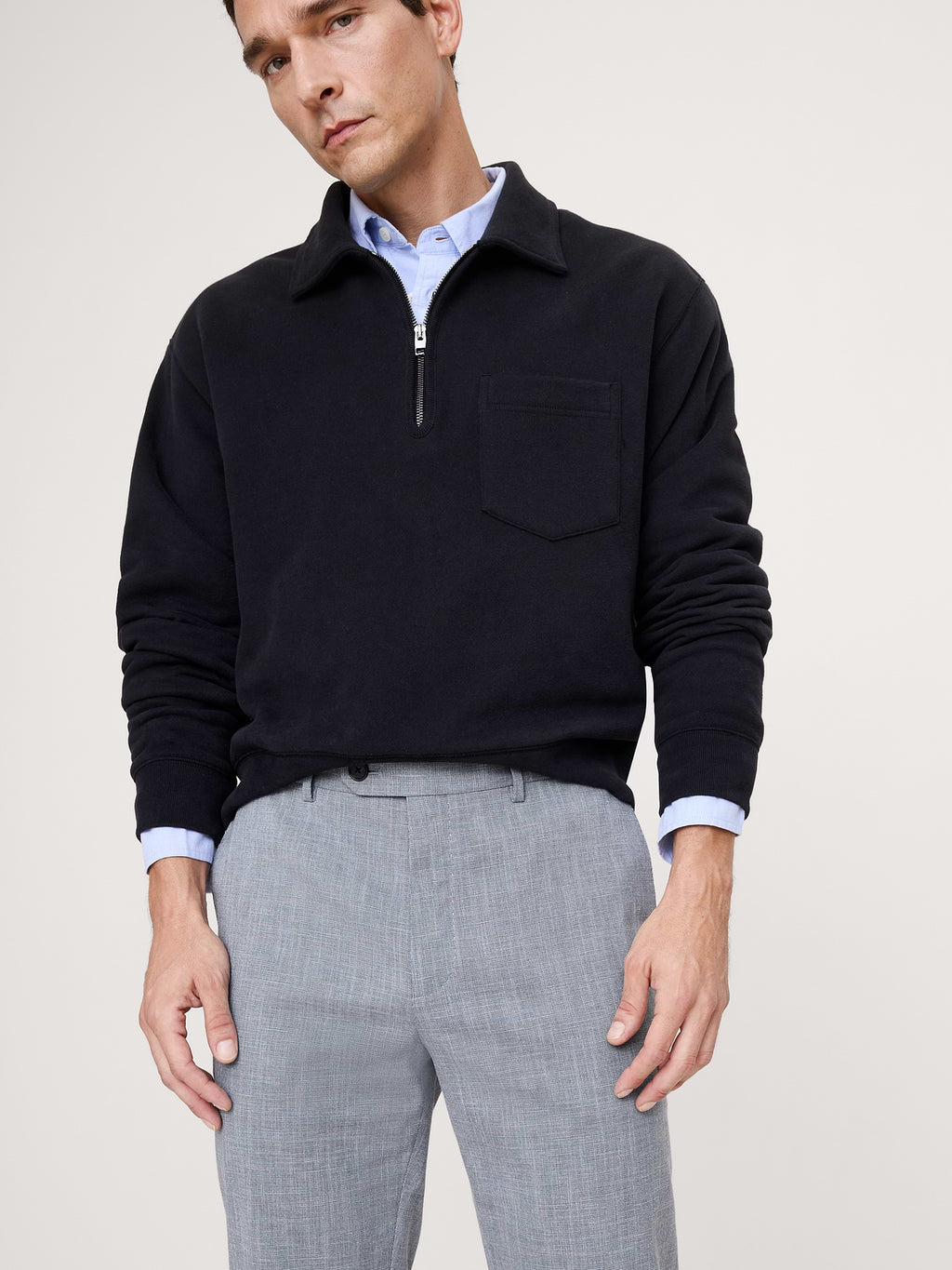 Slim Wrinkle-Resistant Dress Pant - Blue Gray