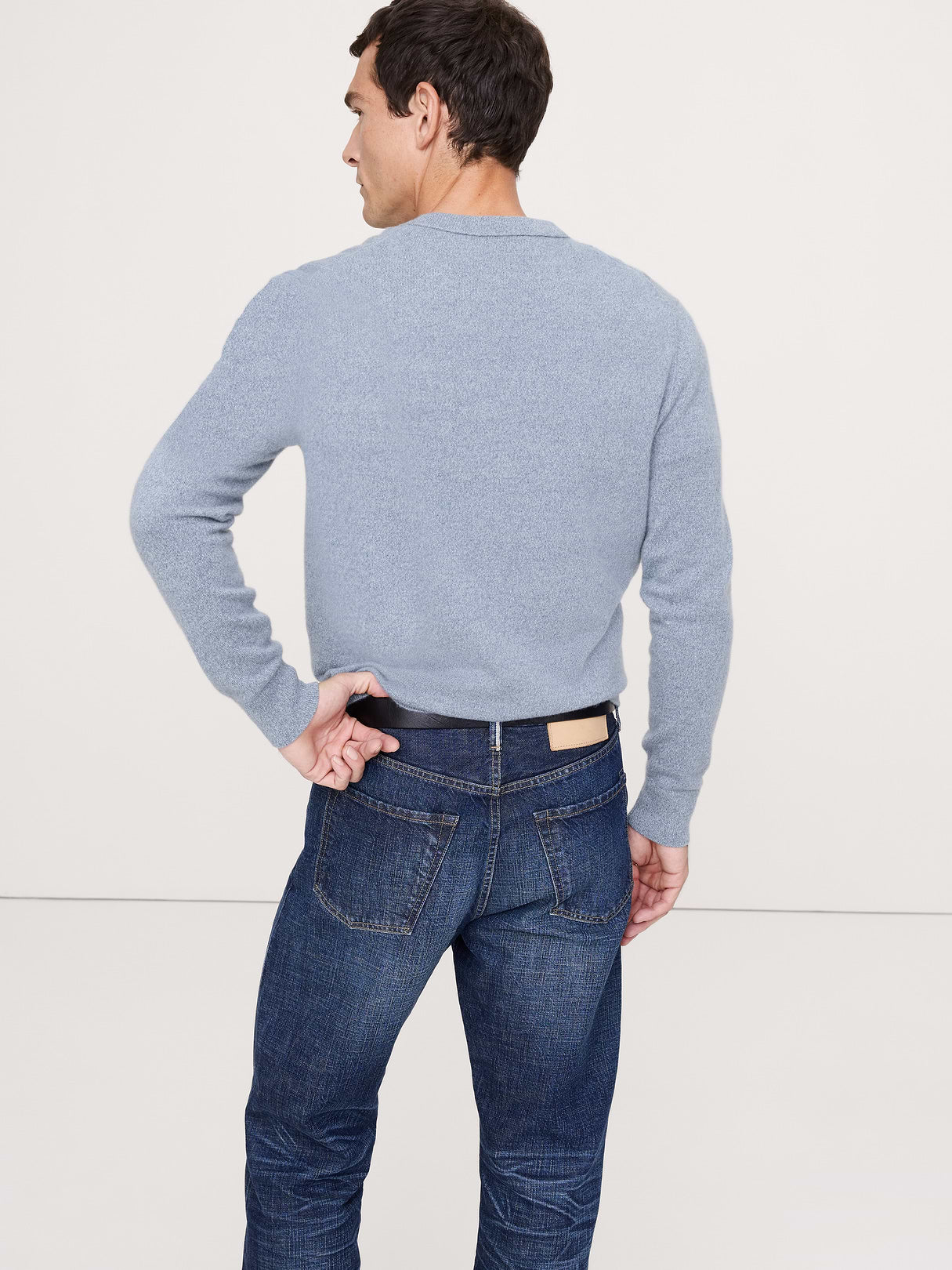 Cashmere Crew-Neck Sweater - Frozen Loch Blue