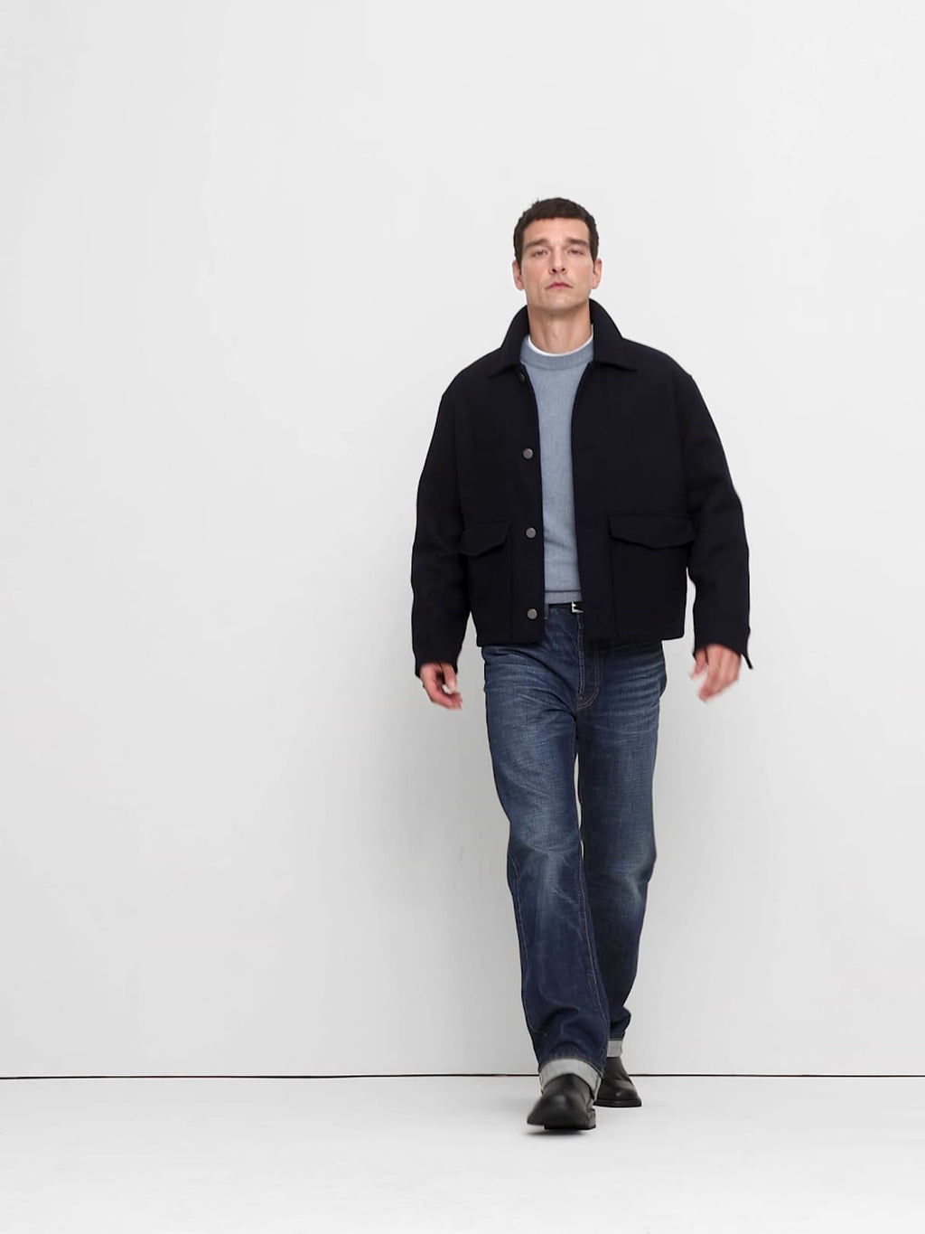 Cashmere Crew-Neck Sweater - Frozen Loch Blue