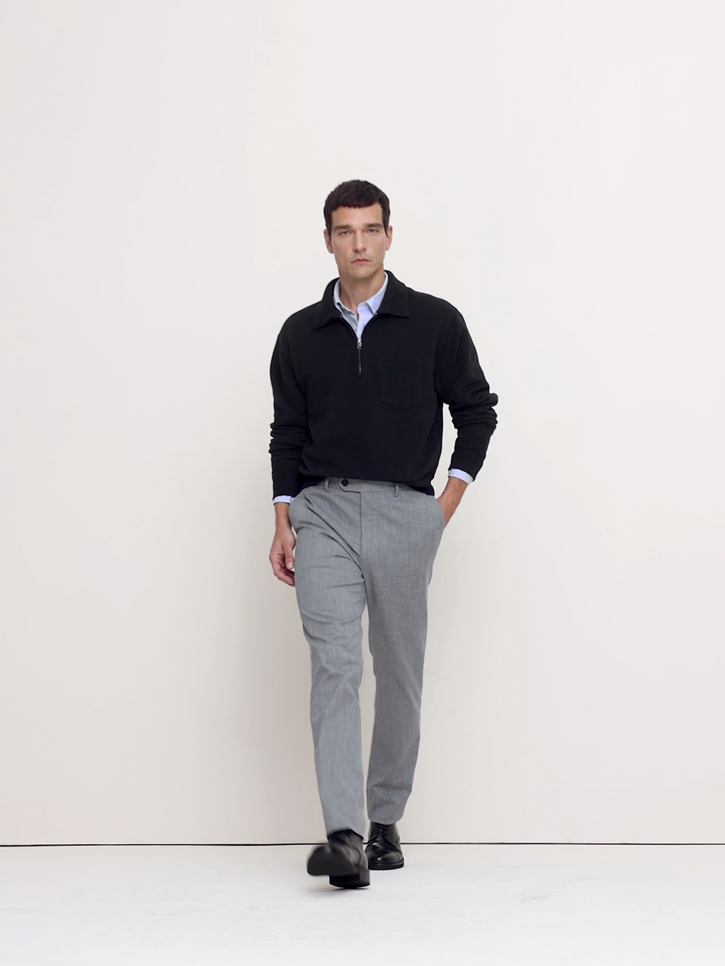 Slim Wrinkle-Resistant Dress Pant - Blue Gray