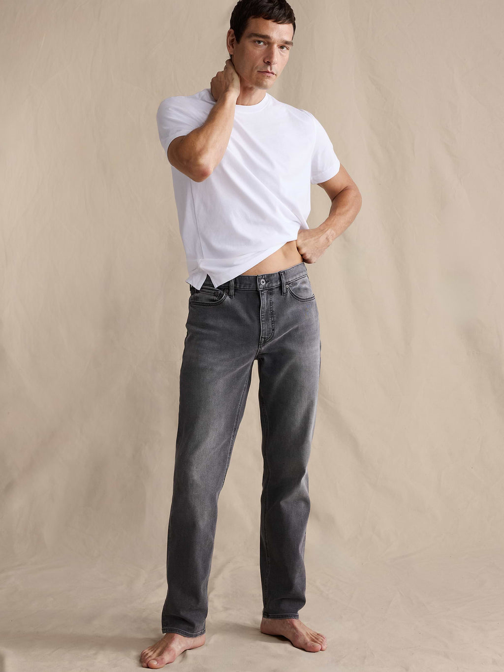 Straight Luxe Traveler Jean - Dusty Gray