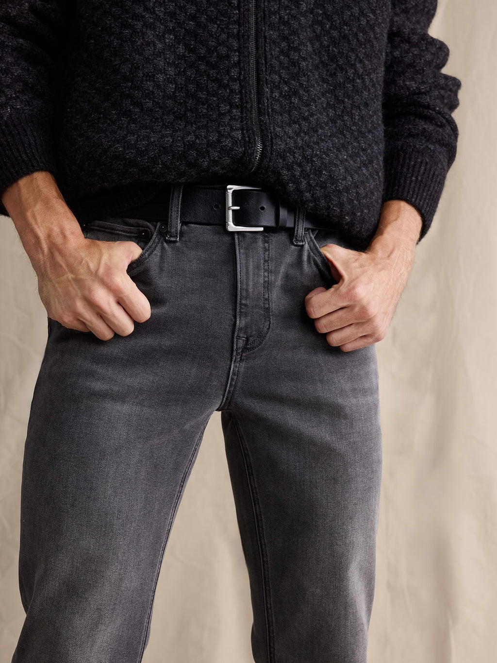 Slim Luxe Traveler Jean - Dusty Gray