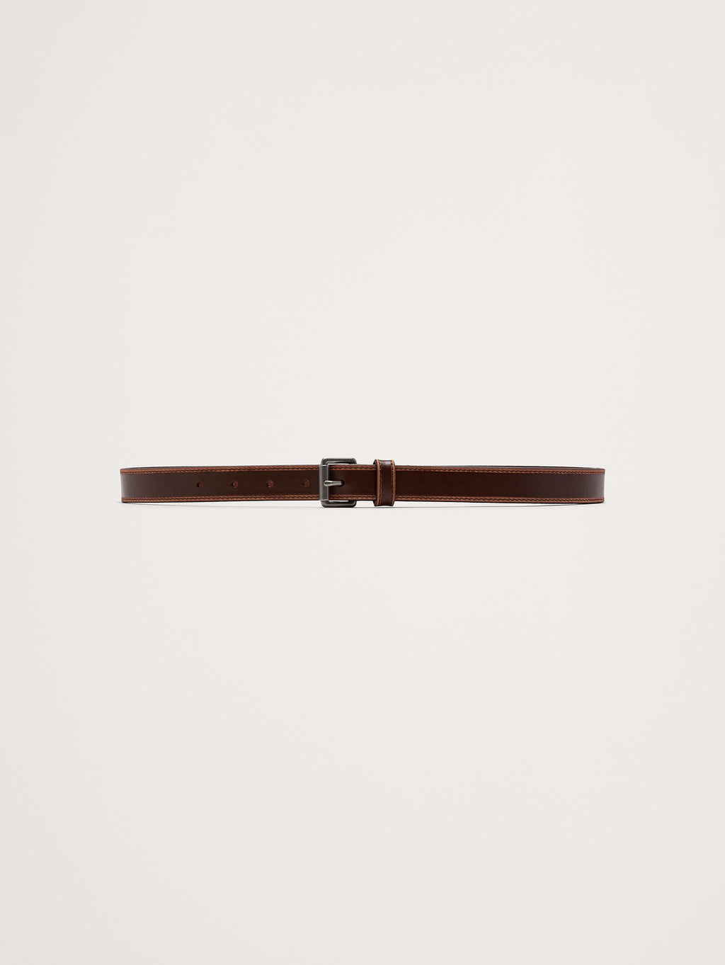 Distressed Trouser Belt - Mahogany Brown Leather
