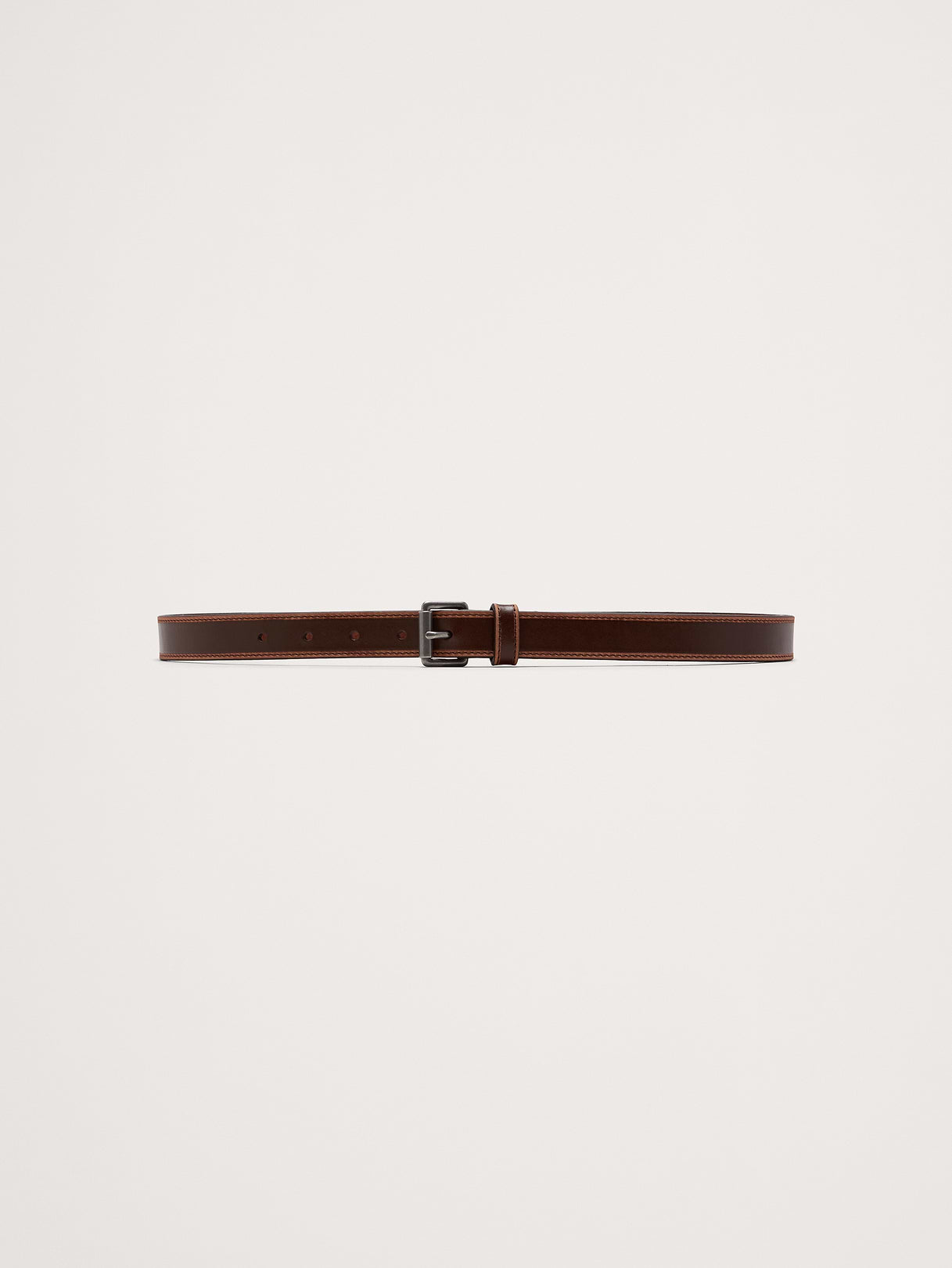 Distressed Trouser Belt - Mahogany Brown Leather
