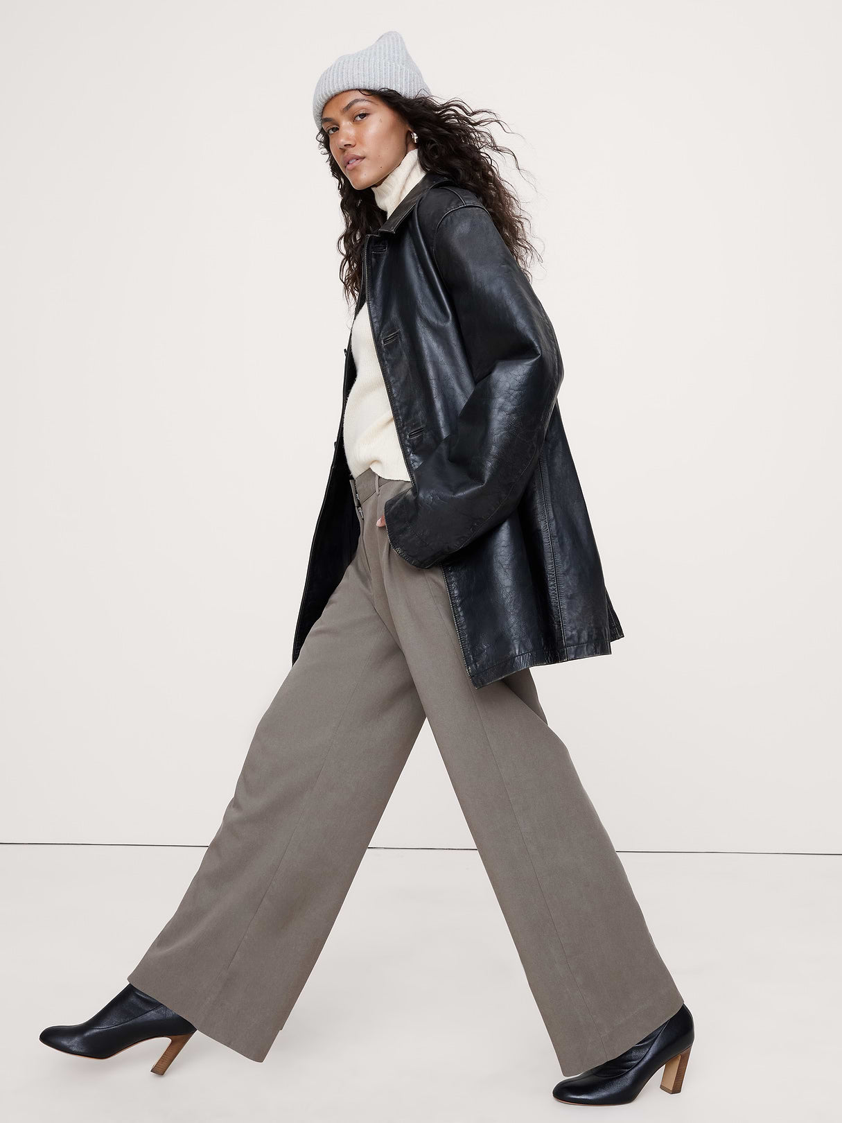 The Everyday Wide-Leg Pant in Tencel™-Cotton - Mushroom Taupe