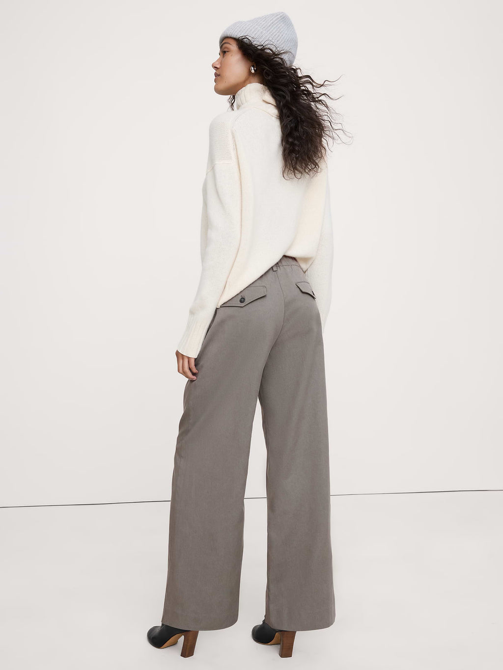 The Everyday Wide-Leg Pant in Tencel™-Cotton - Mushroom Taupe
