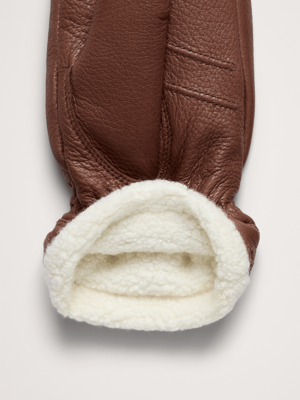 Boda Leather Mittens by Hestra - Chocolate Brown