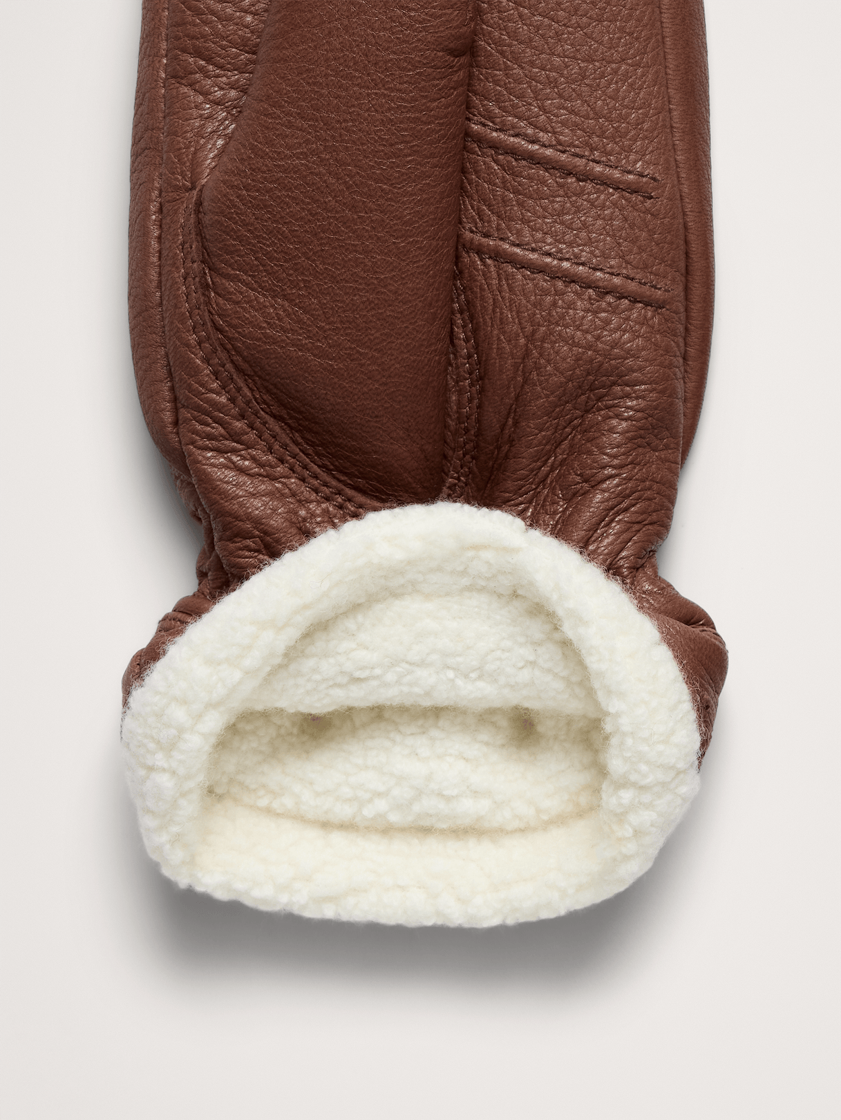 Boda Leather Mittens by Hestra - Chocolate Brown