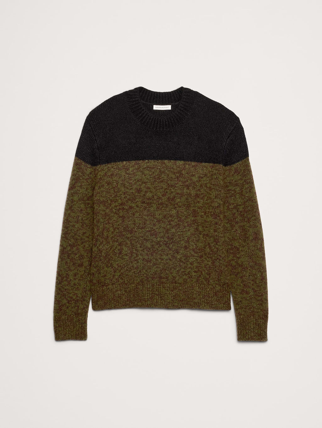Alpaca-Wool Blend Color-Blocked Sweater - Mangrove Tree