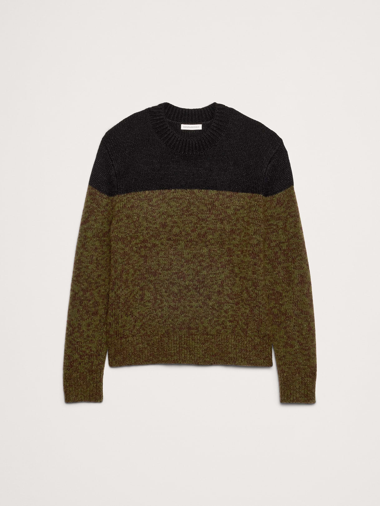 Alpaca-Wool Blend Color-Blocked Sweater - Mangrove Tree