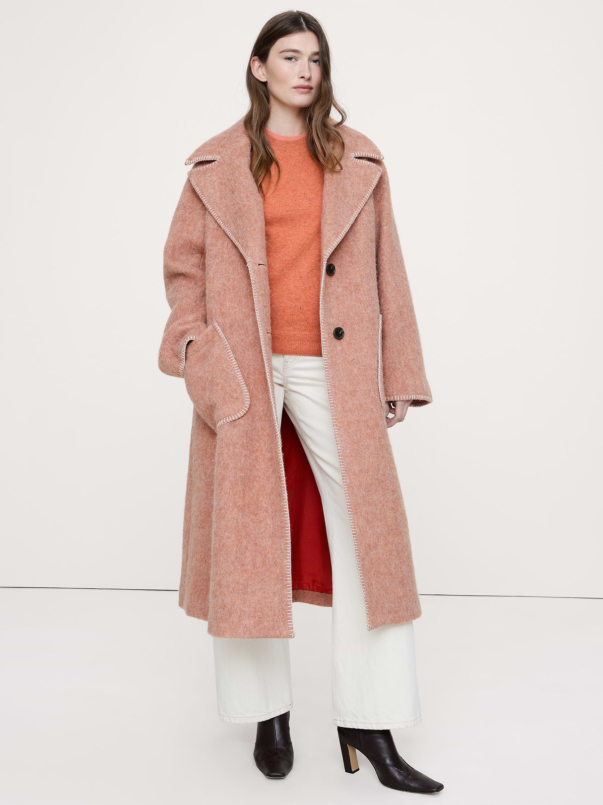 Lightweight Cashmere Crew-Neck Sweater - Spiced Orange