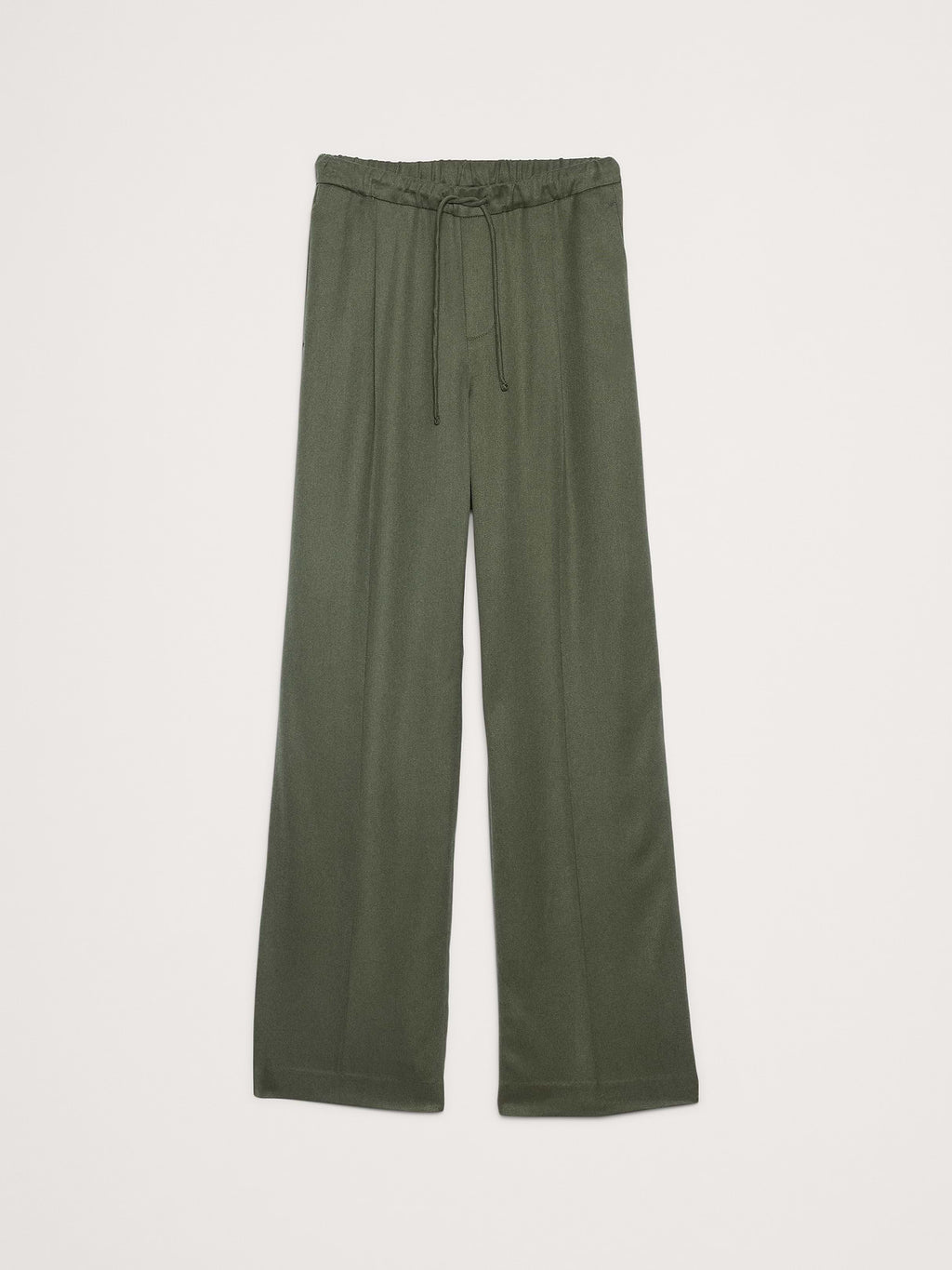 High-Rise Wide-Leg Drapey TENCEL™ Pull-On Pant - Spiced Olive Green