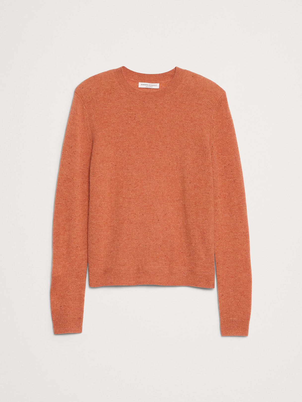 Lightweight Cashmere Crew-Neck Sweater - Spiced Orange