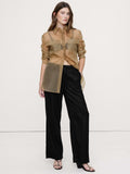 High-Rise Wide-Leg Drapey TENCEL™ Pull-On Pant - Black