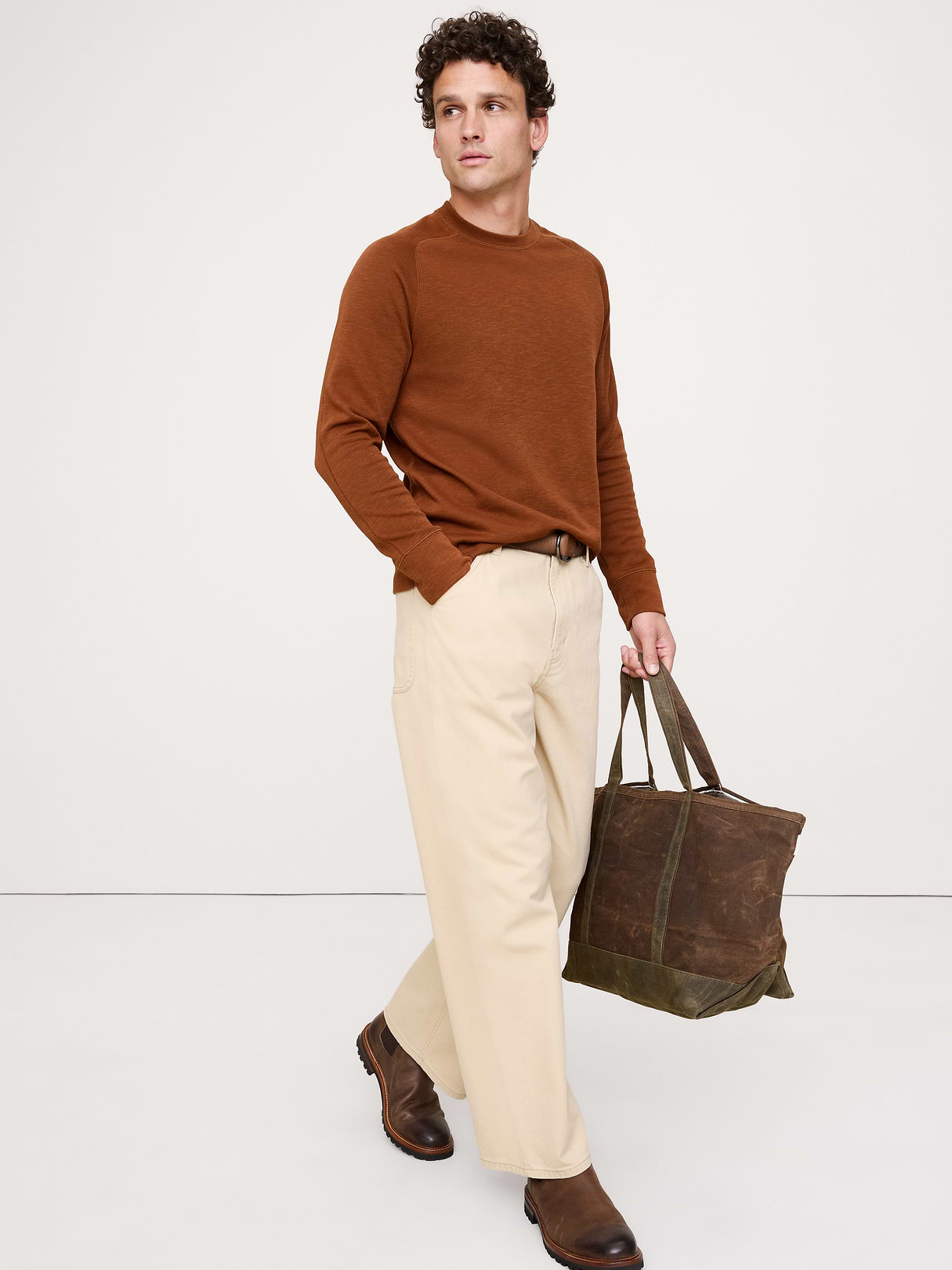 Slub Double-Knit Crew-Neck T-Shirt - Burnt Sienna Orange