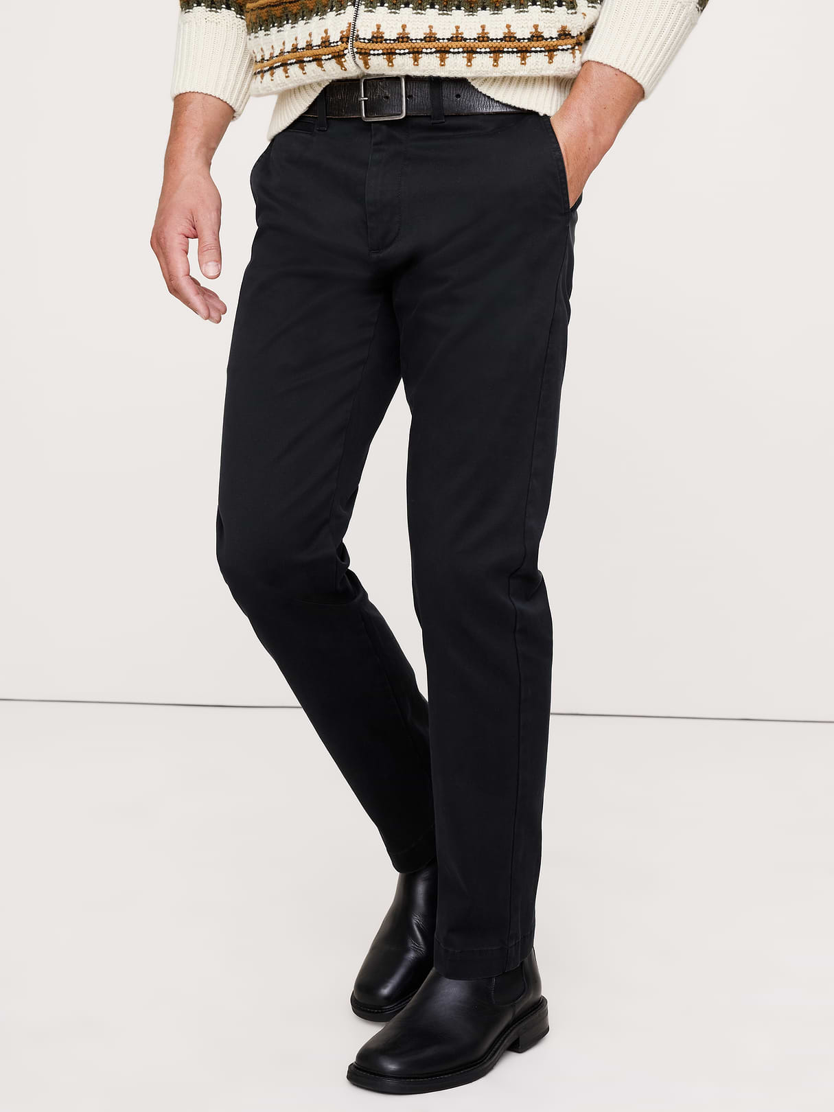 Straight Lived-In Chino - Black