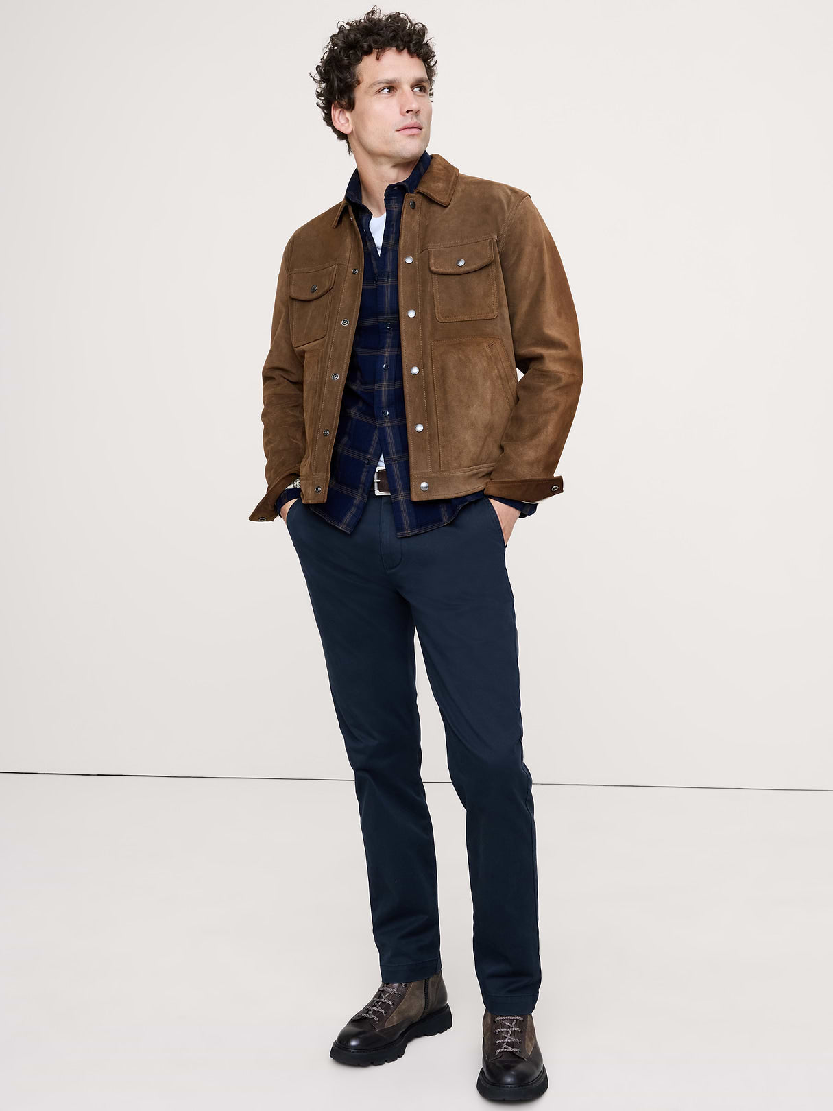 Straight Lived-In Chino - Navy Blue