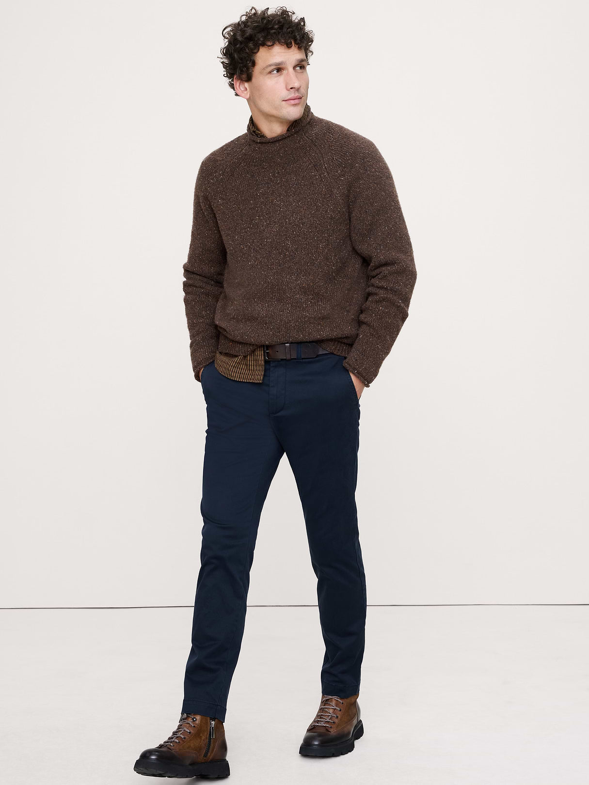 Slim Lived-In Chino - Navy Blue