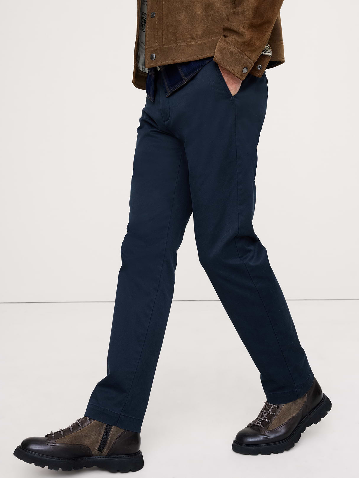 Straight Lived-In Chino - Navy Blue