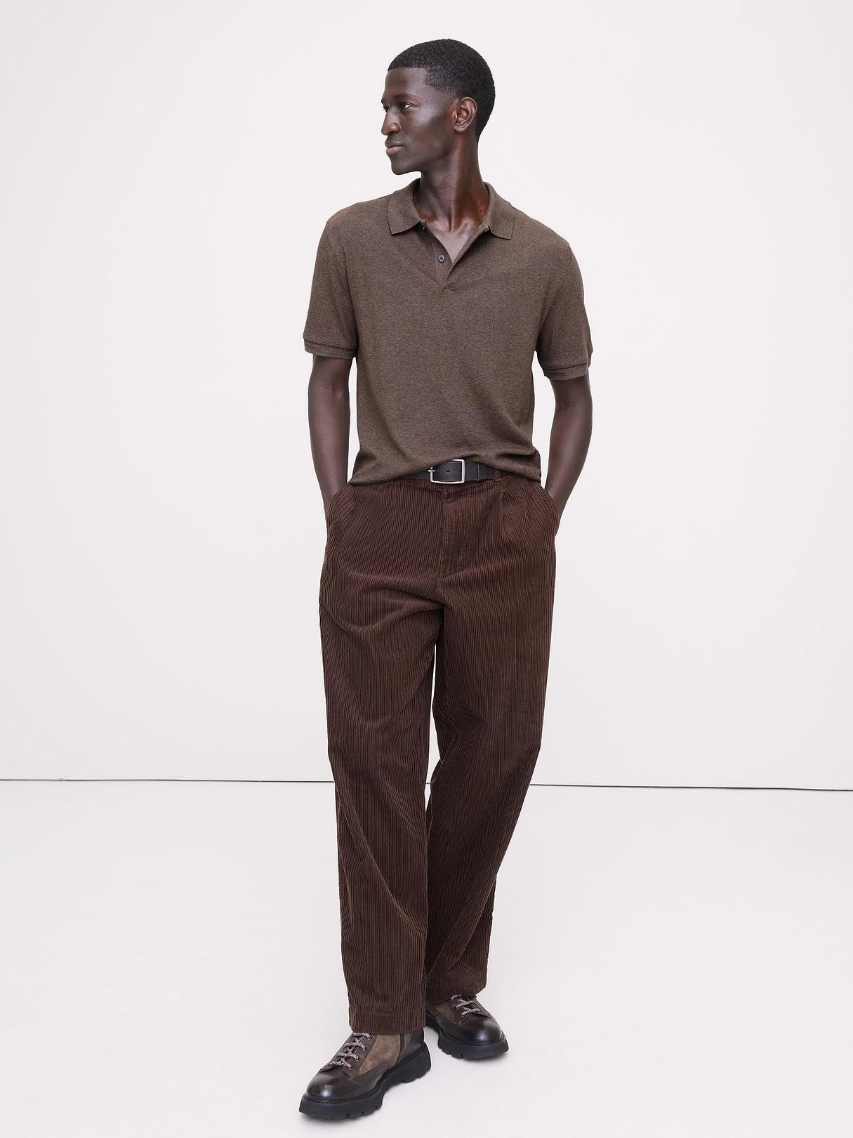 Luxury-Touch Polo - Chocolate Brown
