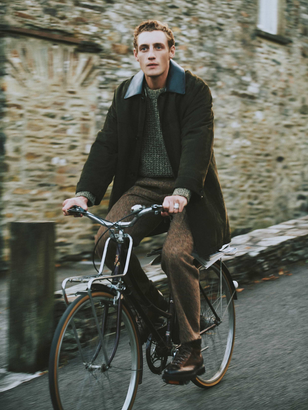 Nubuck Leather Car Coat - Olive Green