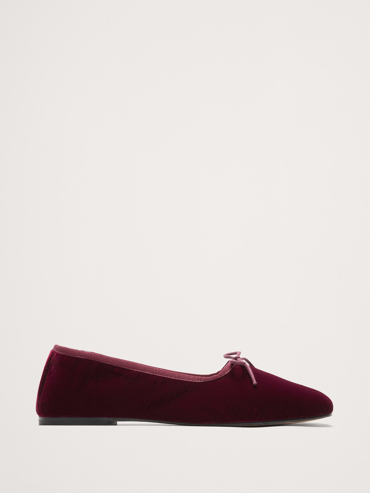 Jada Velvet Square-Toe Flat by Freda Salvador - Oxblood Red