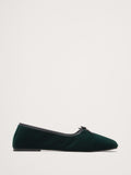 Jada Velvet Square-Toe Flat by Freda Salvador - Emerald Green