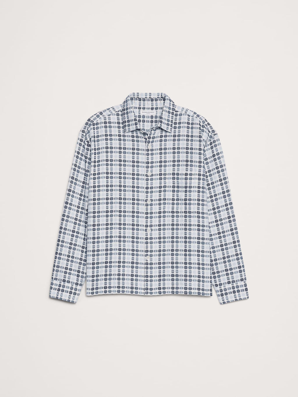 Relaxed-Fit Jacquard Shirt - Blue Geo