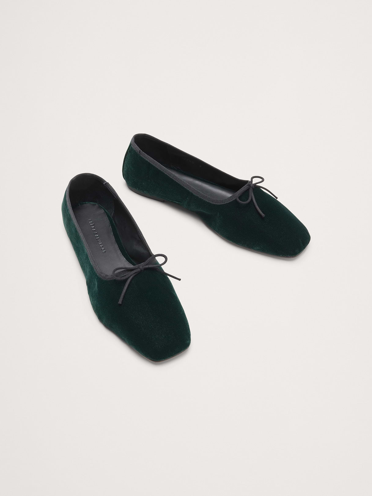 Jada Velvet Square-Toe Flat by Freda Salvador - Emerald Green