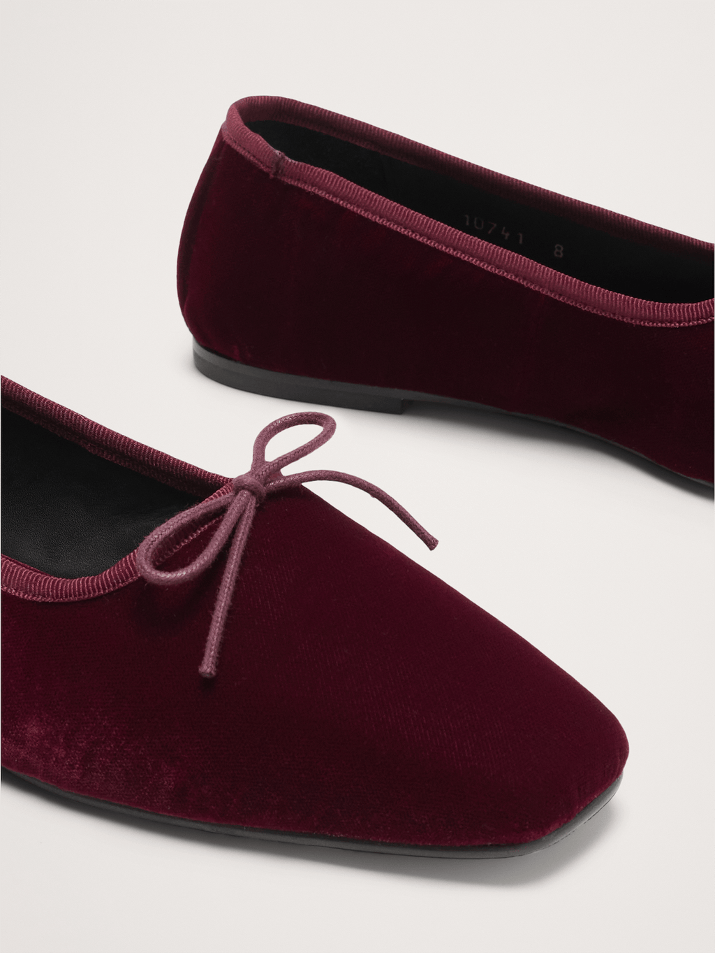 Jada Velvet Square-Toe Flat by Freda Salvador - Oxblood Red