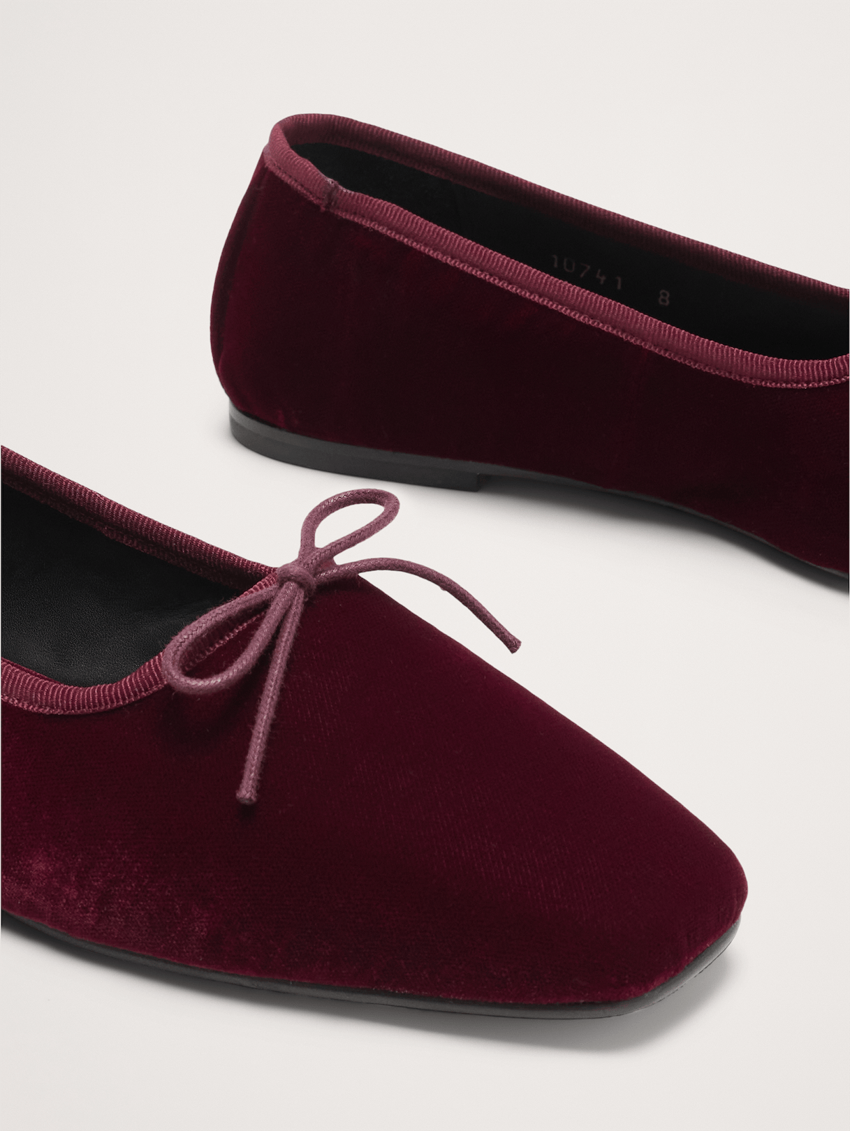 Jada Velvet Square-Toe Flat by Freda Salvador - Oxblood Red