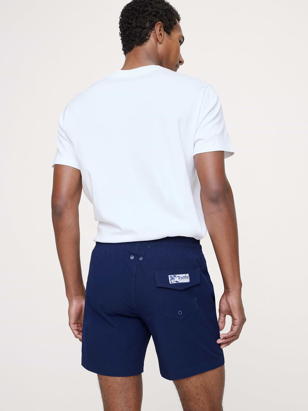 Sano 6.5" Inch Swim Short by Trunks Surf & Swim - Estate Blue Seersucker