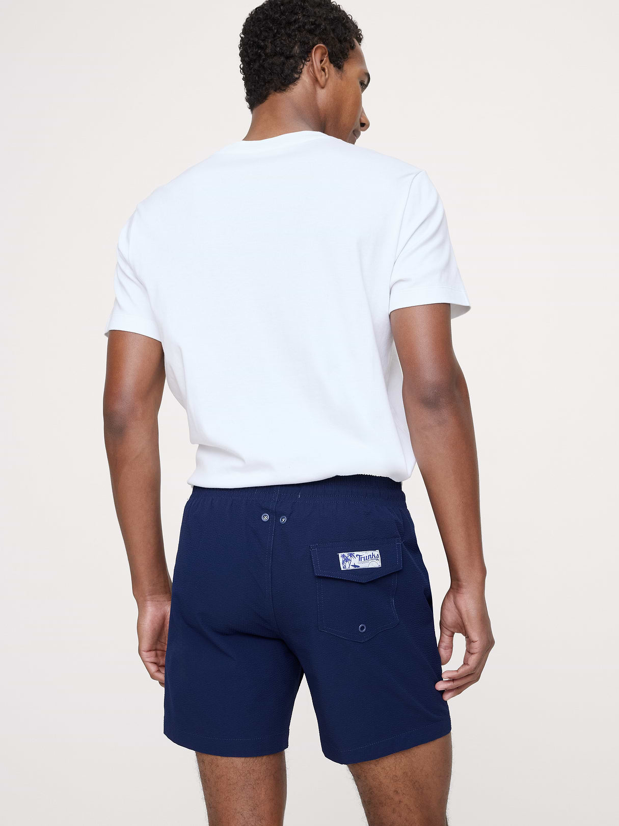 Sano 6.5" Inch Swim Short by Trunks Surf & Swim - Estate Blue Seersucker