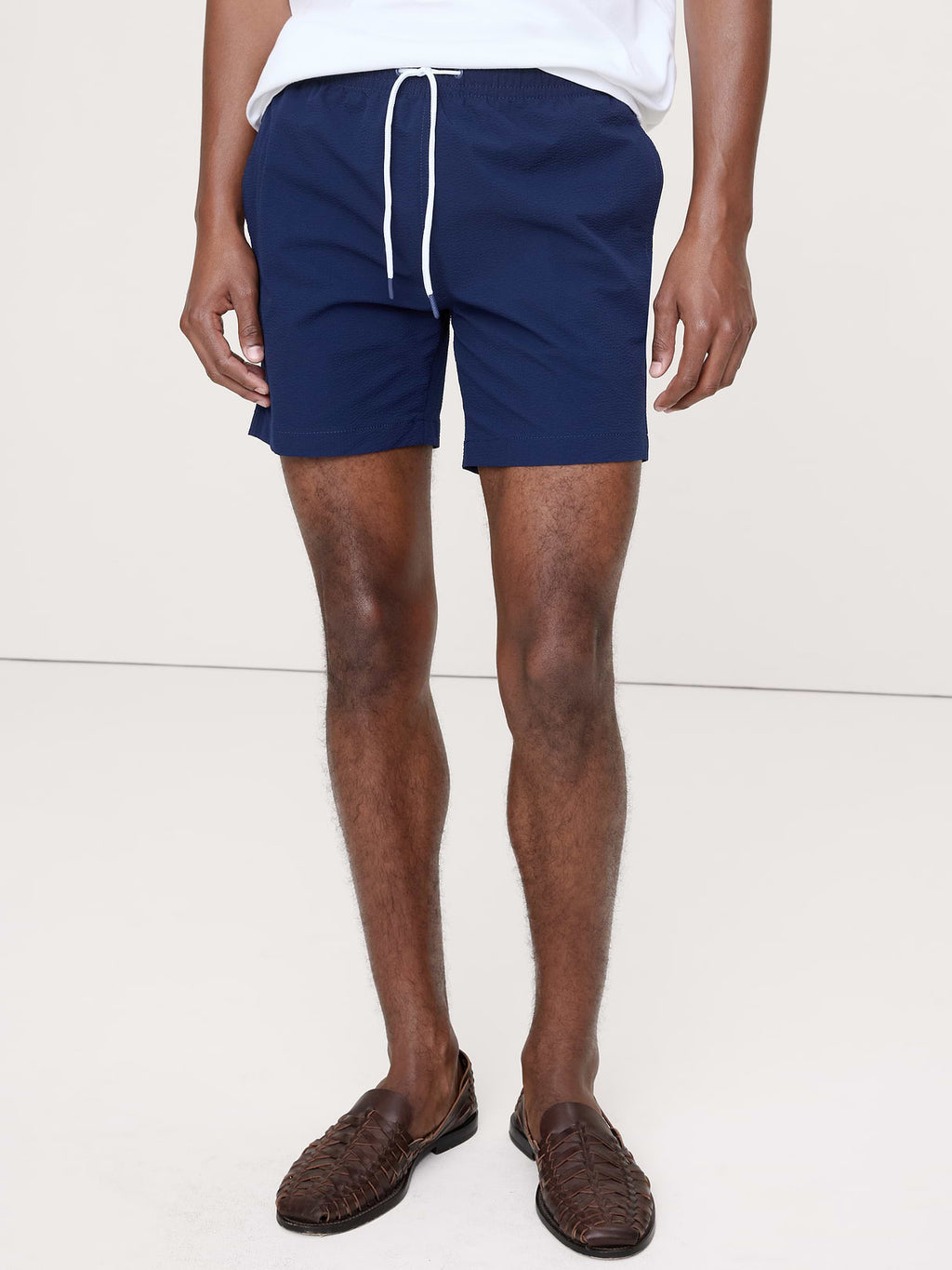Sano 6.5" Inch Swim Short by Trunks Surf & Swim - Estate Blue Seersucker