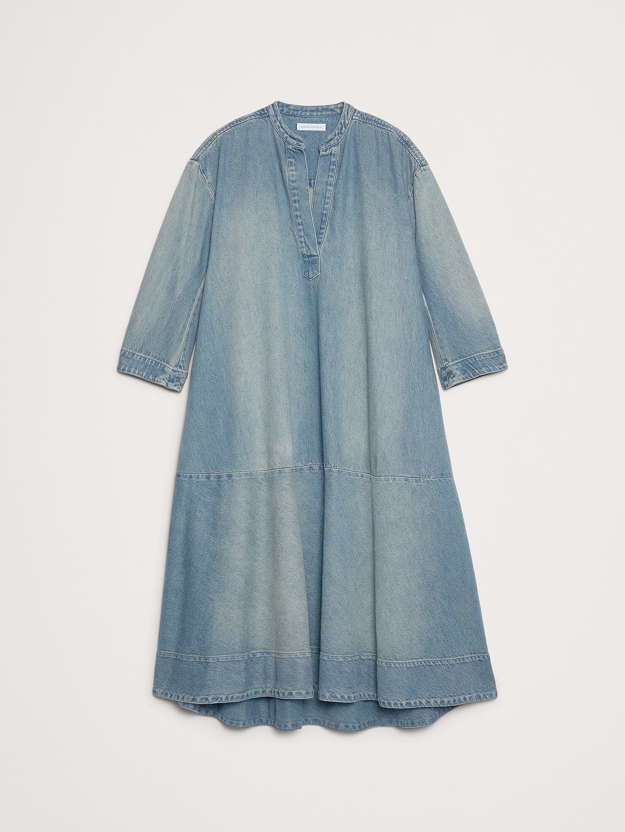 Denim Popover Shirt Dress - Vintage Blue Wash