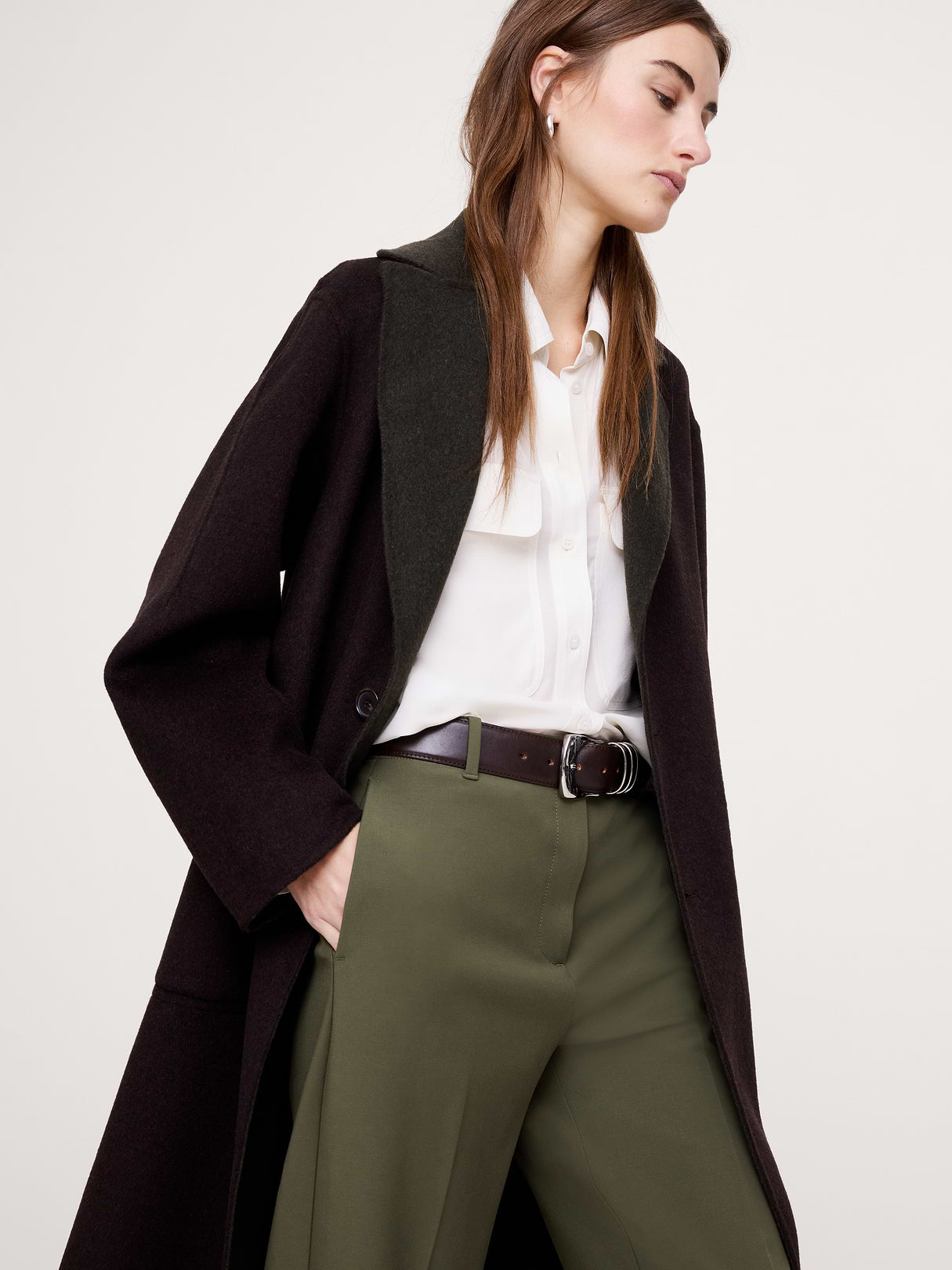 Ultra High-Rise Modern Straight City Stretch Pant - Spiced Olive Green