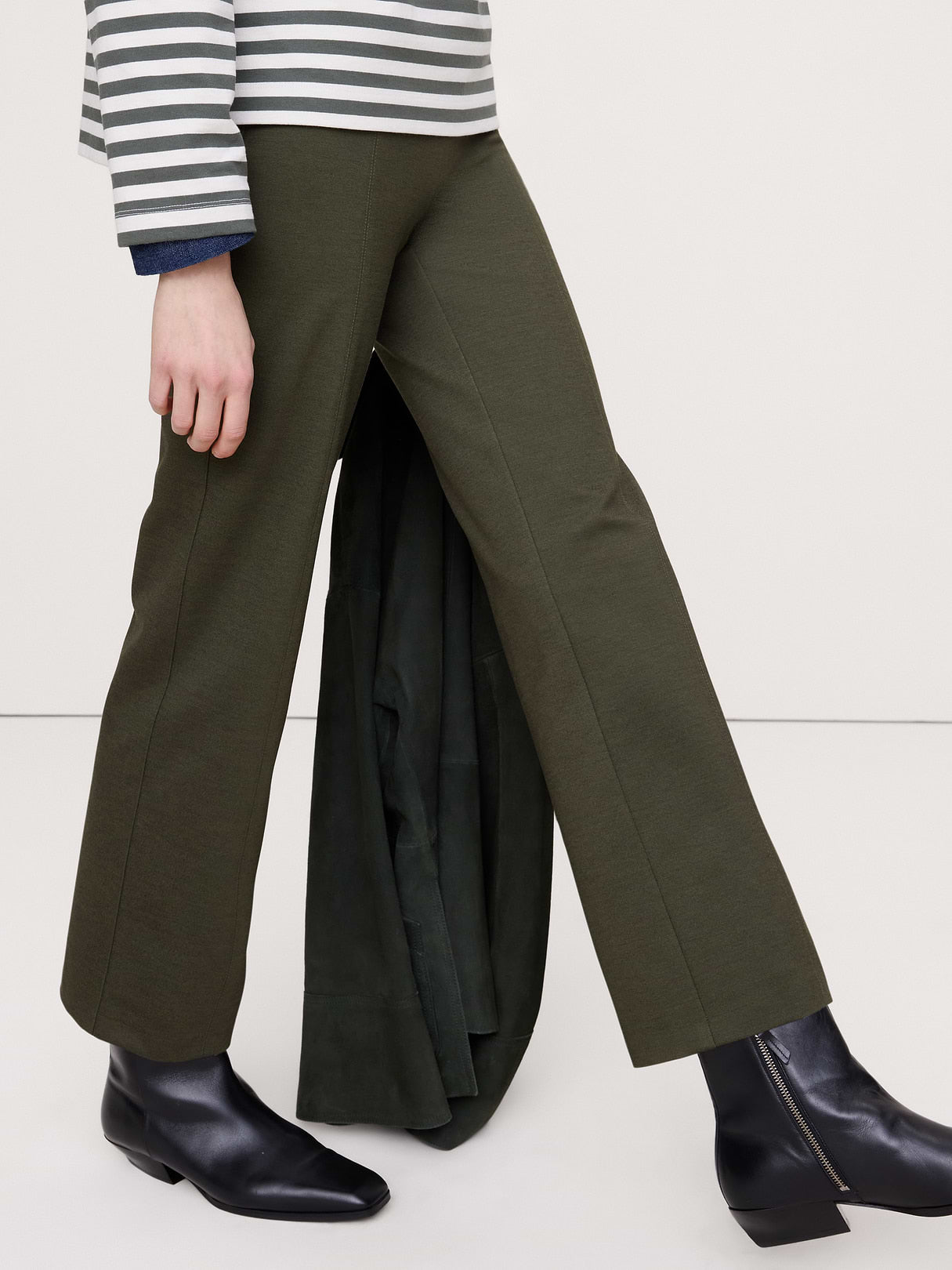 Fitted Everywhere Ponte Ankle Pant - Spiced Olive Green