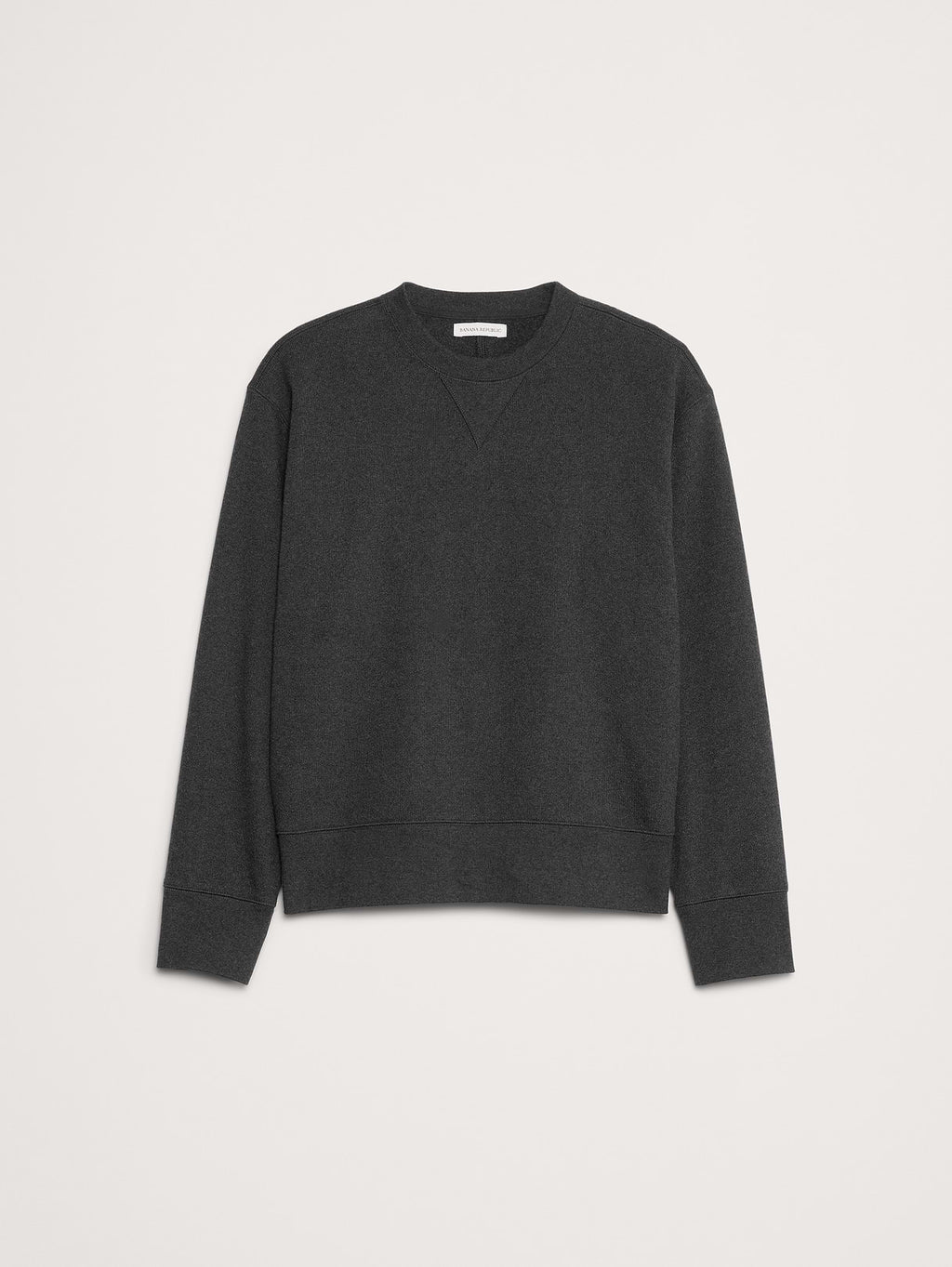 Brushed Fleece Crew-Neck Sweatshirt - Charcoal Gray