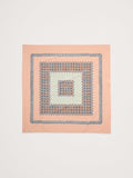 Large Cotton Square Scarf - Peach Flower