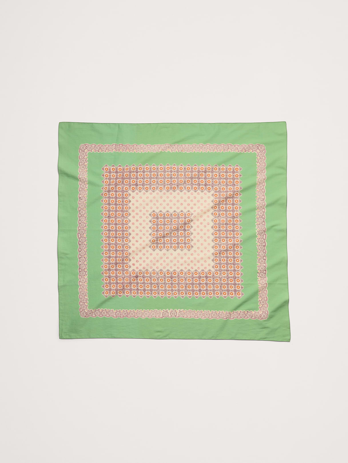 Large Cotton Square Scarf - Pink Wildflower