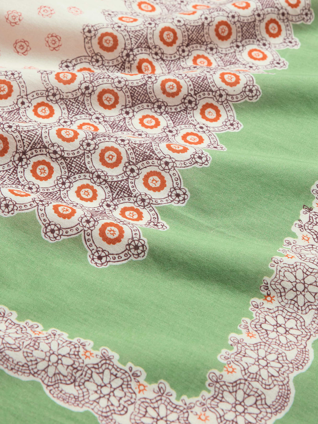 Large Cotton Square Scarf - Pink Wildflower