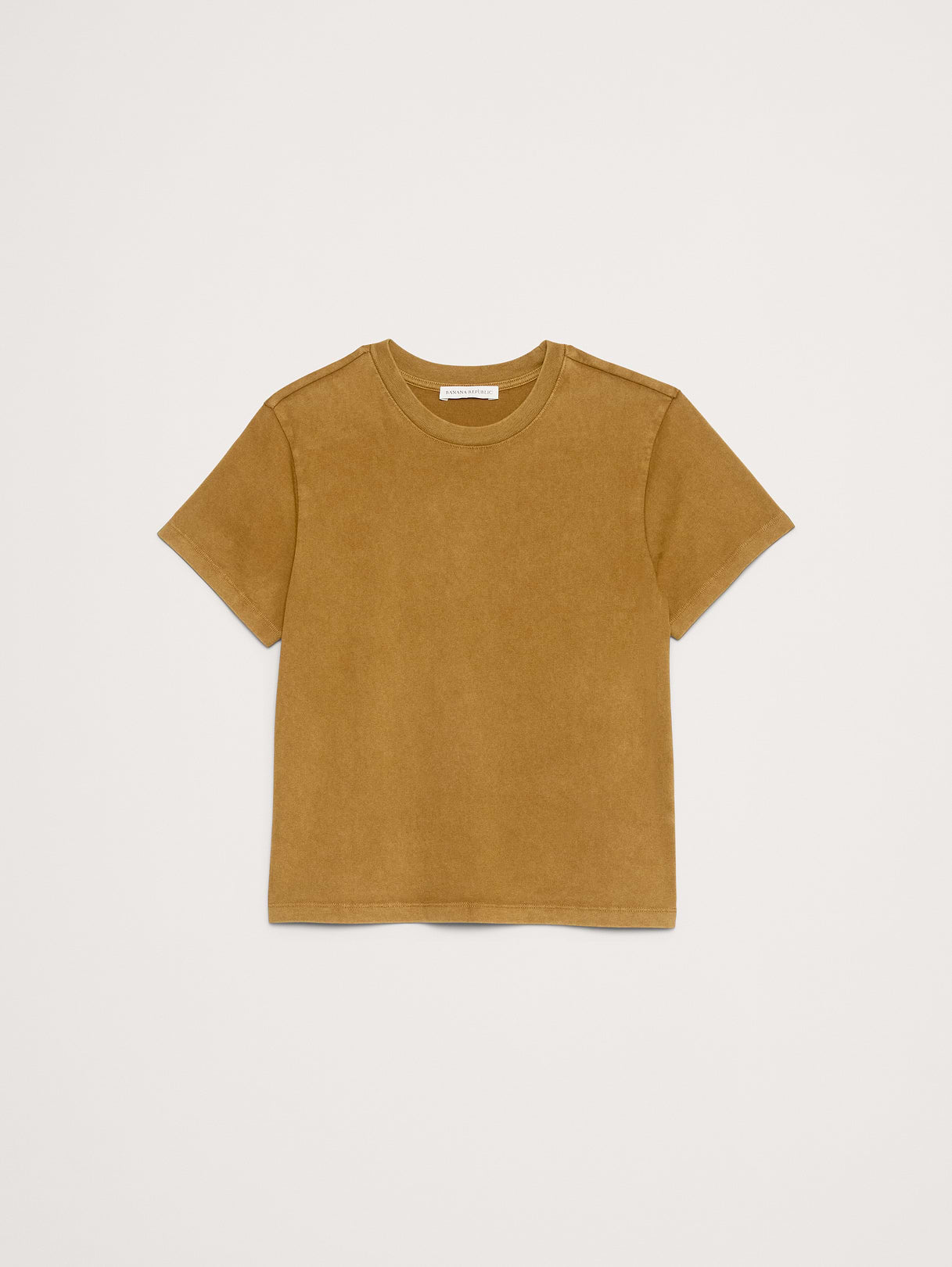 Vintage Cotton Crew-Neck T-Shirt - Bronze Brown