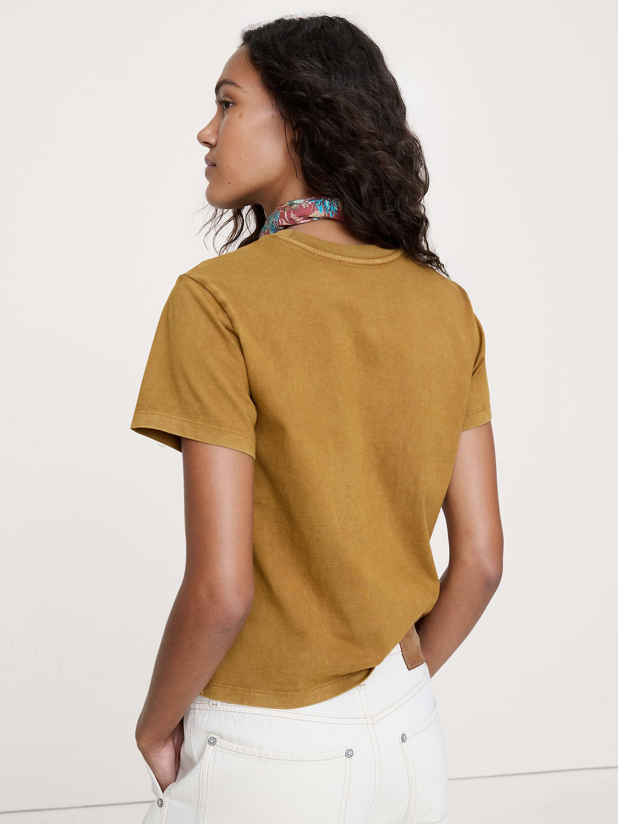 Vintage Cotton Crew-Neck T-Shirt - Bronze Brown
