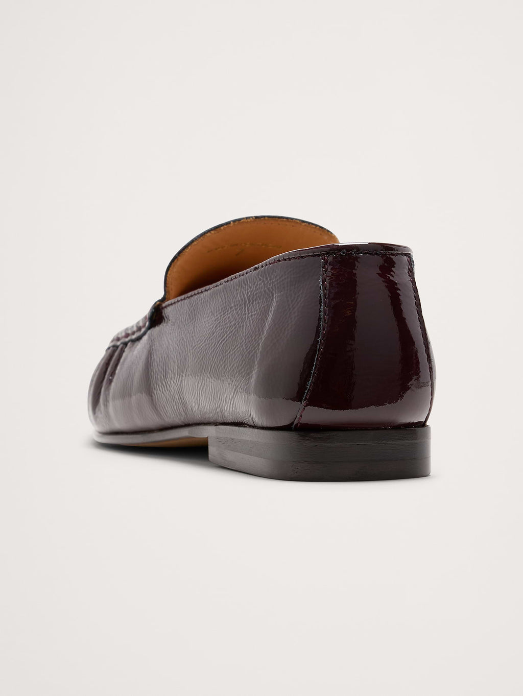 Leather Moc-Toe Loafer - Bordeaux Red