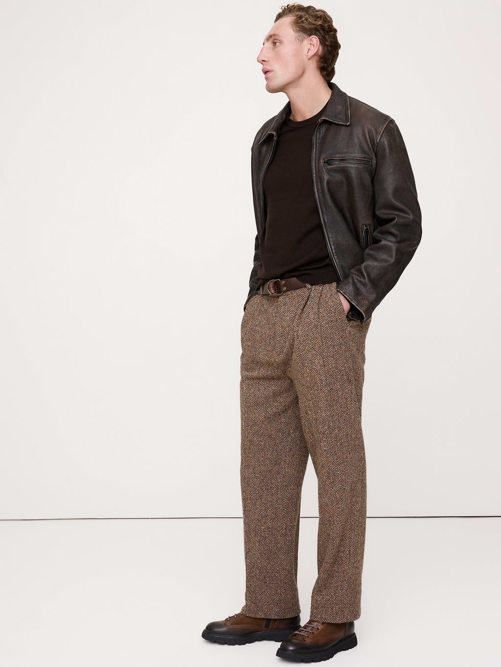 Merino Crew-Neck Sweater - Dark Brown
