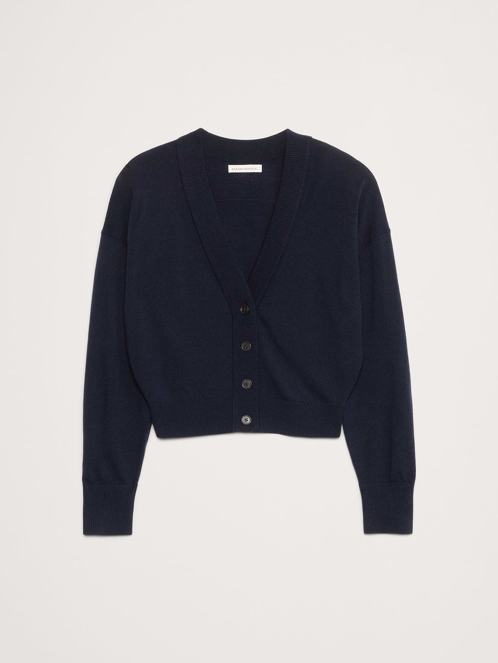 Merino Cardigan Sweater - Navy Blue