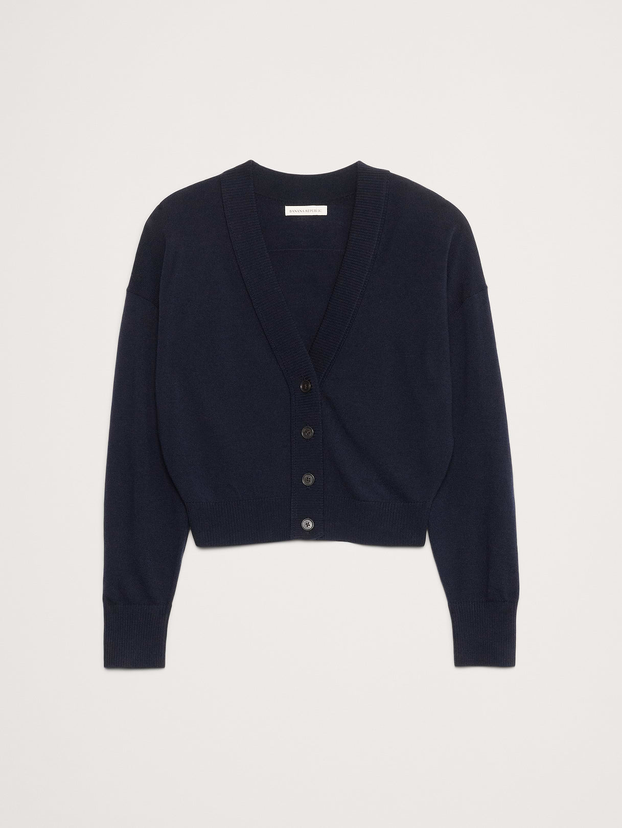 Merino Cardigan Sweater - Navy Blue