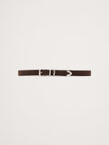Nubuck Leather Ranger Belt - Dark Brown